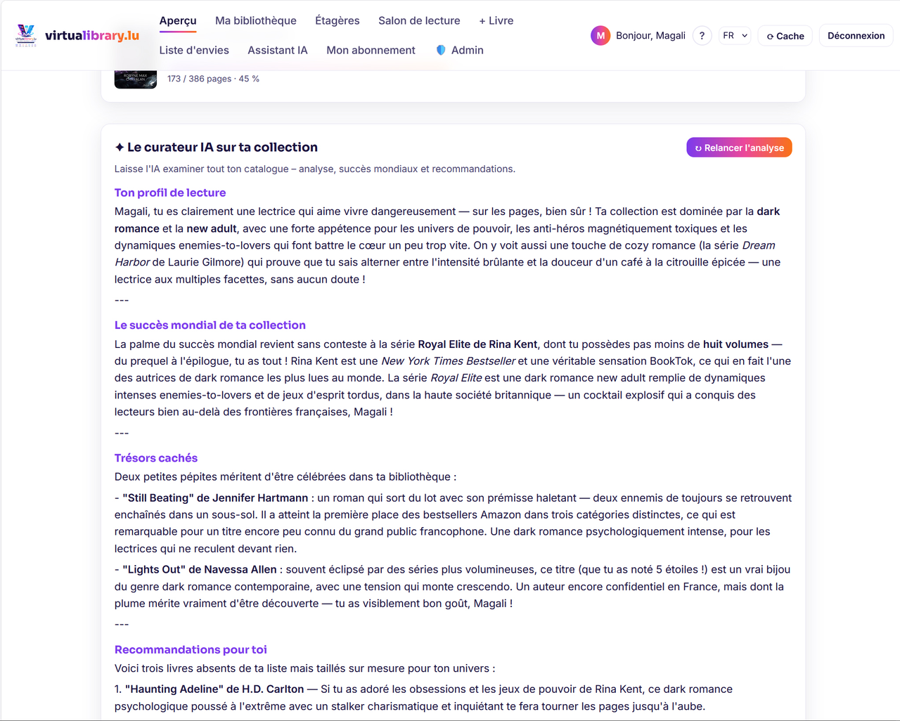 Analyse IA de votre collection