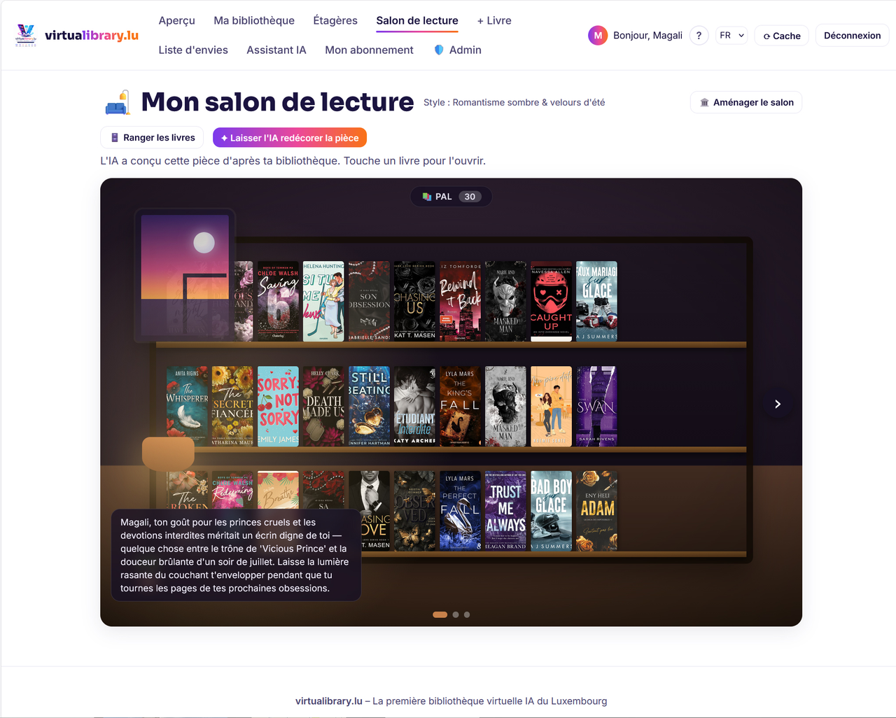 Votre salon de lecture